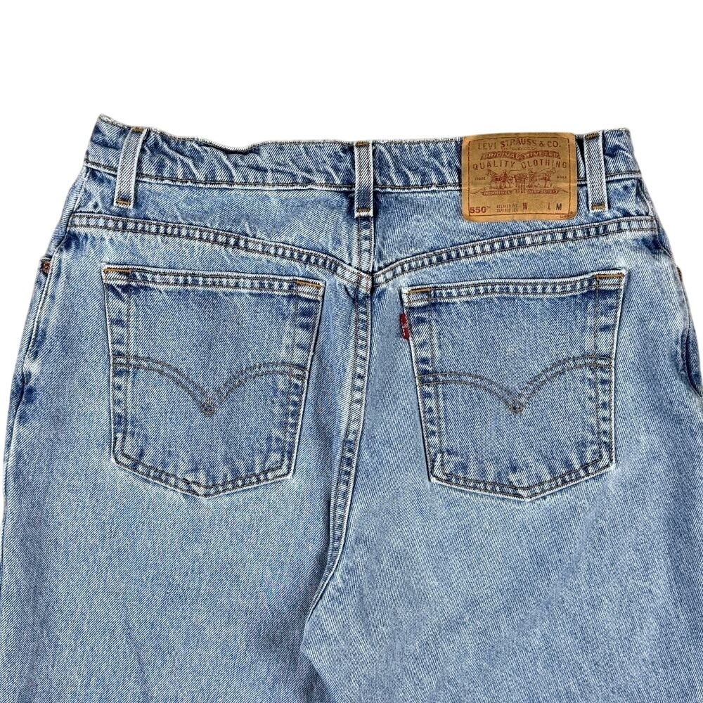 Vintage Levi's 550 Jeans Women's 14 Relaxed‎ Fit Tapered Leg 1998 Light Wash - Picture 4 of 12